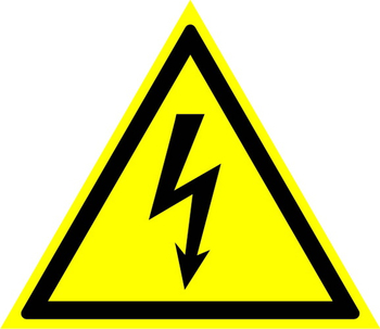 W08 внимание! опасность поражения электрическим током  (пленка, сторона 300 мм) - Знаки безопасности - Знаки по электробезопасности - Магазин охраны труда ИЗО Стиль